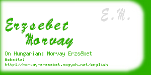 erzsebet morvay business card
